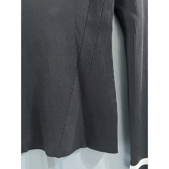 Rag & Bone Black Knit Ribbed Priya Pullover Crew Neck Sweater Size S - Picture 7 of 8